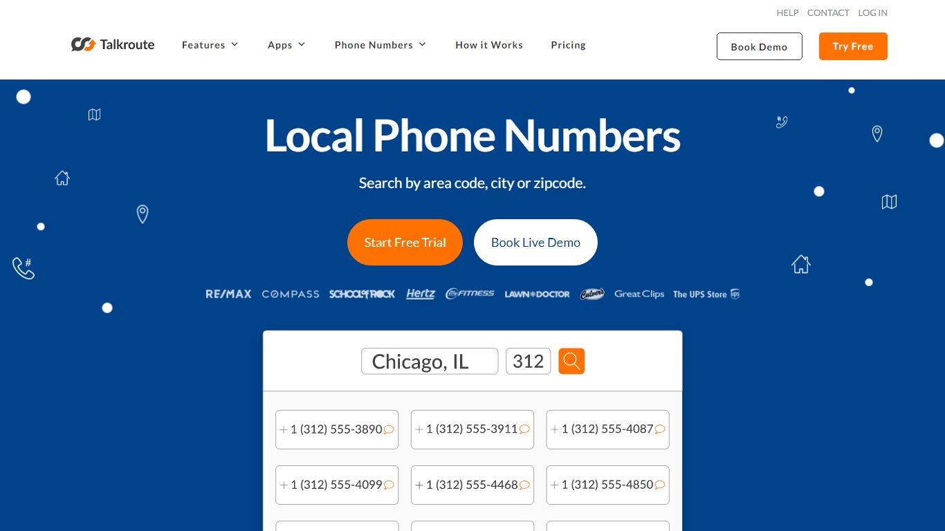 Local Phone Numbers - U.S. & Canada Area Codes - Talkroute