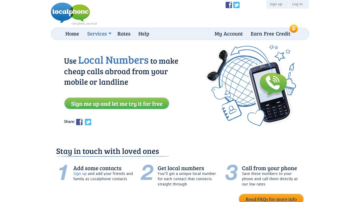 International Calls From Your Landline or Mobile | Localphone