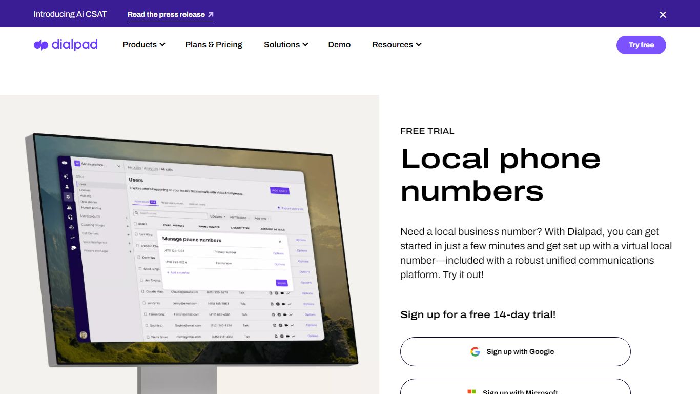 Local Phone Numbers: Local Business Numbers | Dialpad